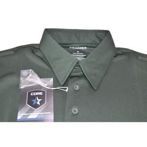 Nwt's Propper Tactical‎ I.C.E. Performance Polo Shirt  L/S Mens M  Dark Green
